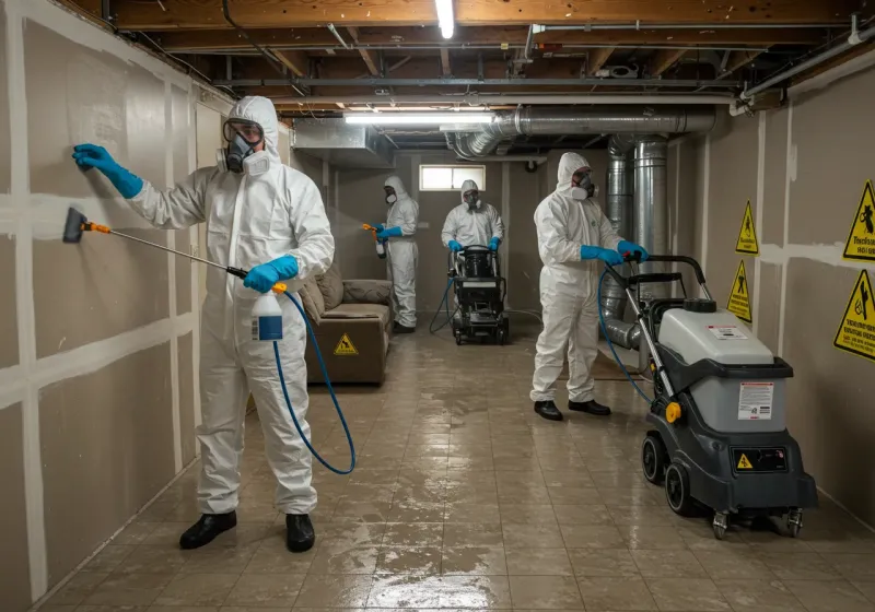 Basement Moisture Removal and Structural Drying process in Maui County, HI
